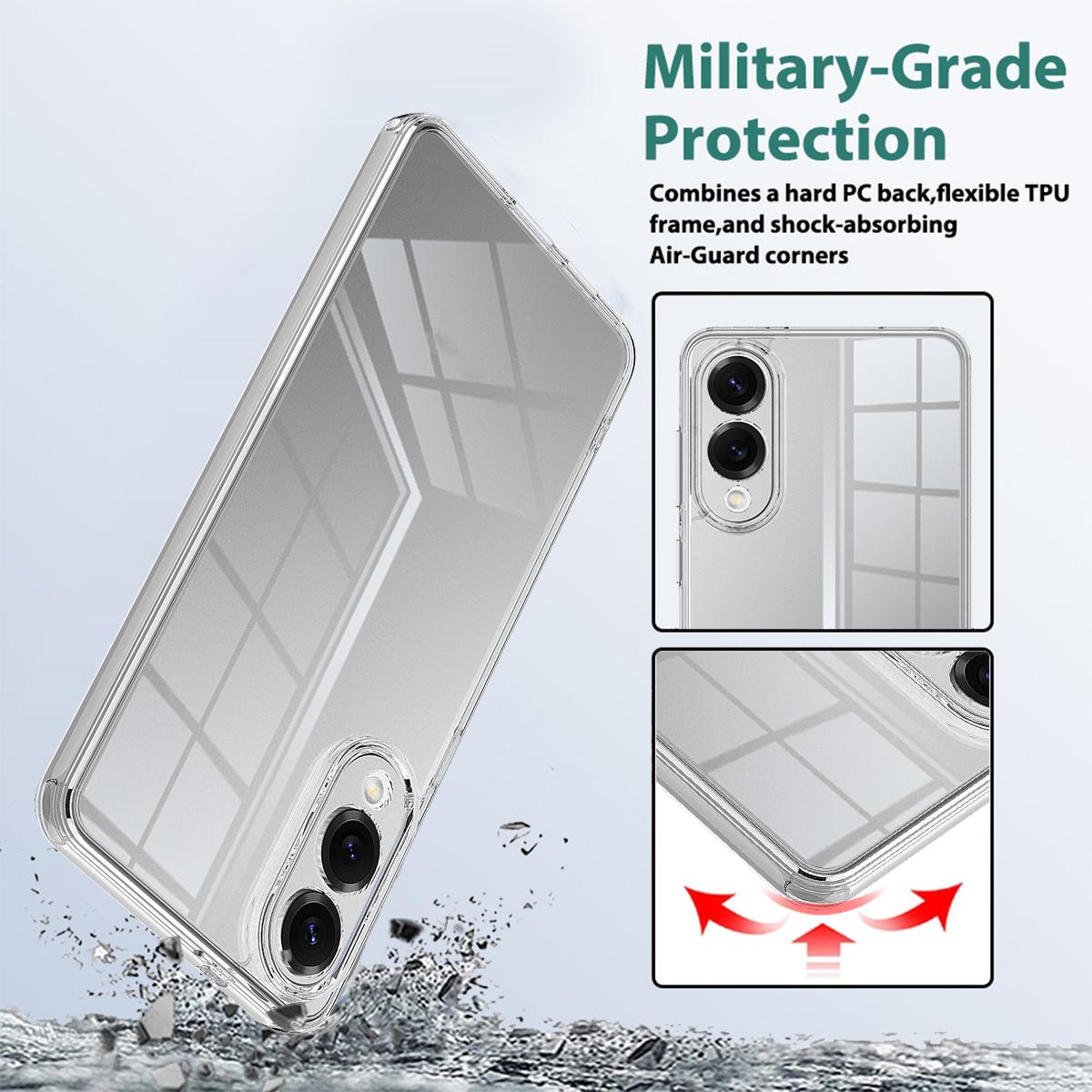 For Samsung Galaxy S25 Edge 5G Scratchproof Acrylic TPU Phone Case(Transparent)