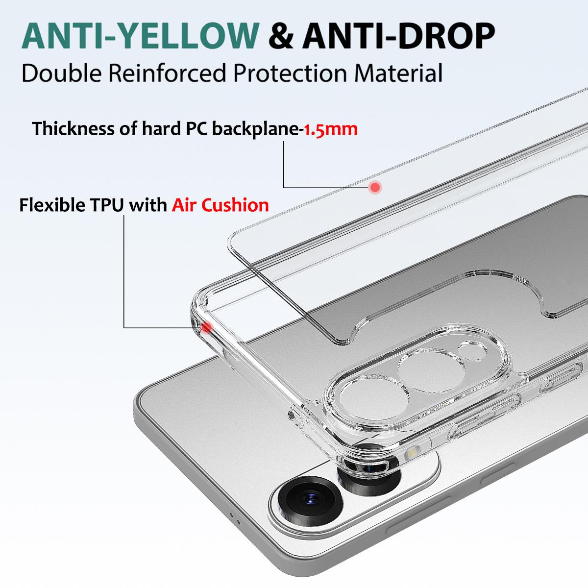 For Samsung Galaxy S25 Edge 5G Scratchproof Acrylic TPU Phone Case(Transparent)