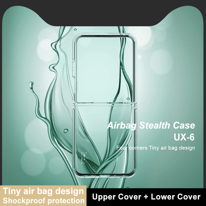 For Motorola Razr 50 Ultra imak UX-6 series All-inclusive Shockproof Airbag TPU Invisible Phone Case(Transparent)