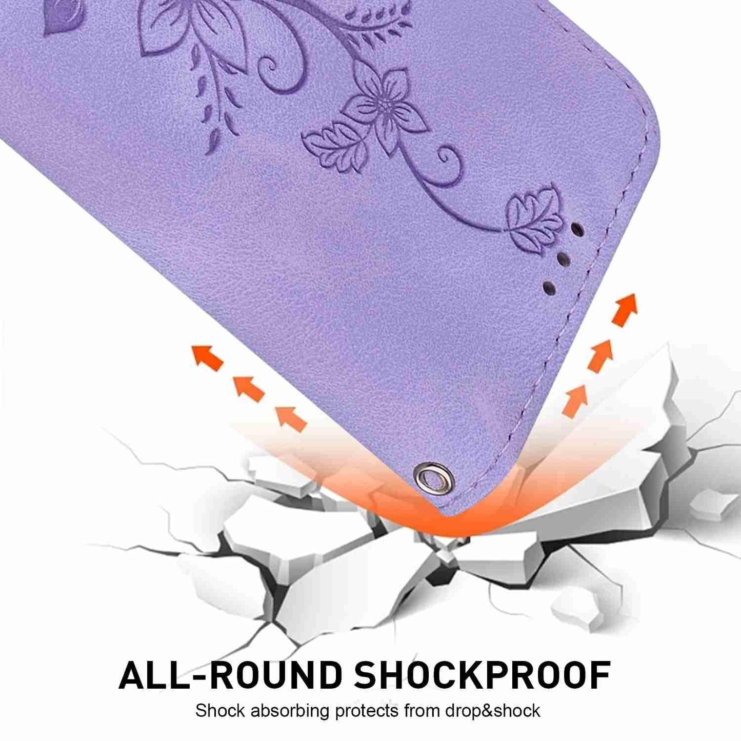 For Samsung Galaxy S25 Edge 5G Lily Embossed Leather Phone Case(Purple)