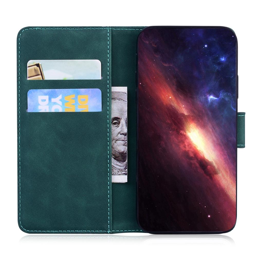 For Samsung Galaxy S25 Edge 5G Skin Feel Pure Color Flip Leather Phone Case(Green)