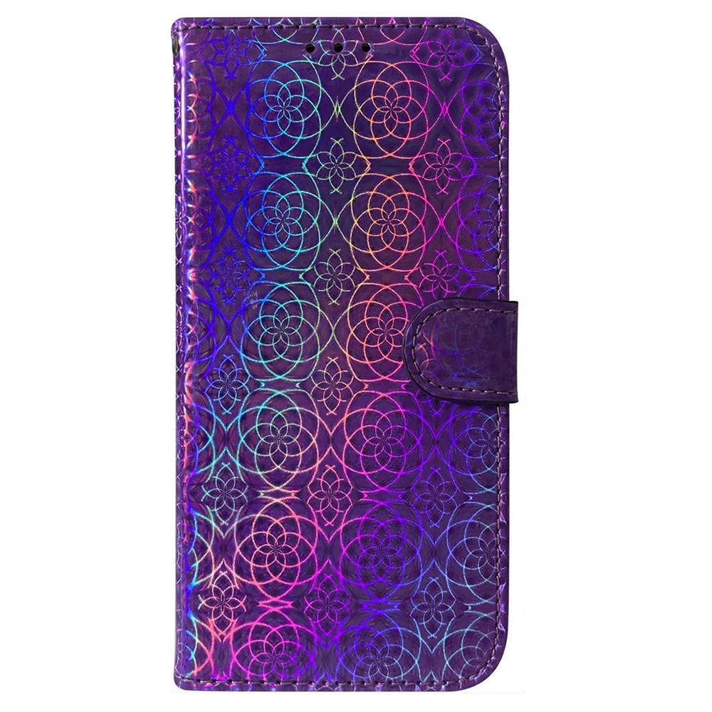 For Samsung Galaxy S25 Edge 5G Colorful Magnetic Buckle Leather Phone Case(Purple)