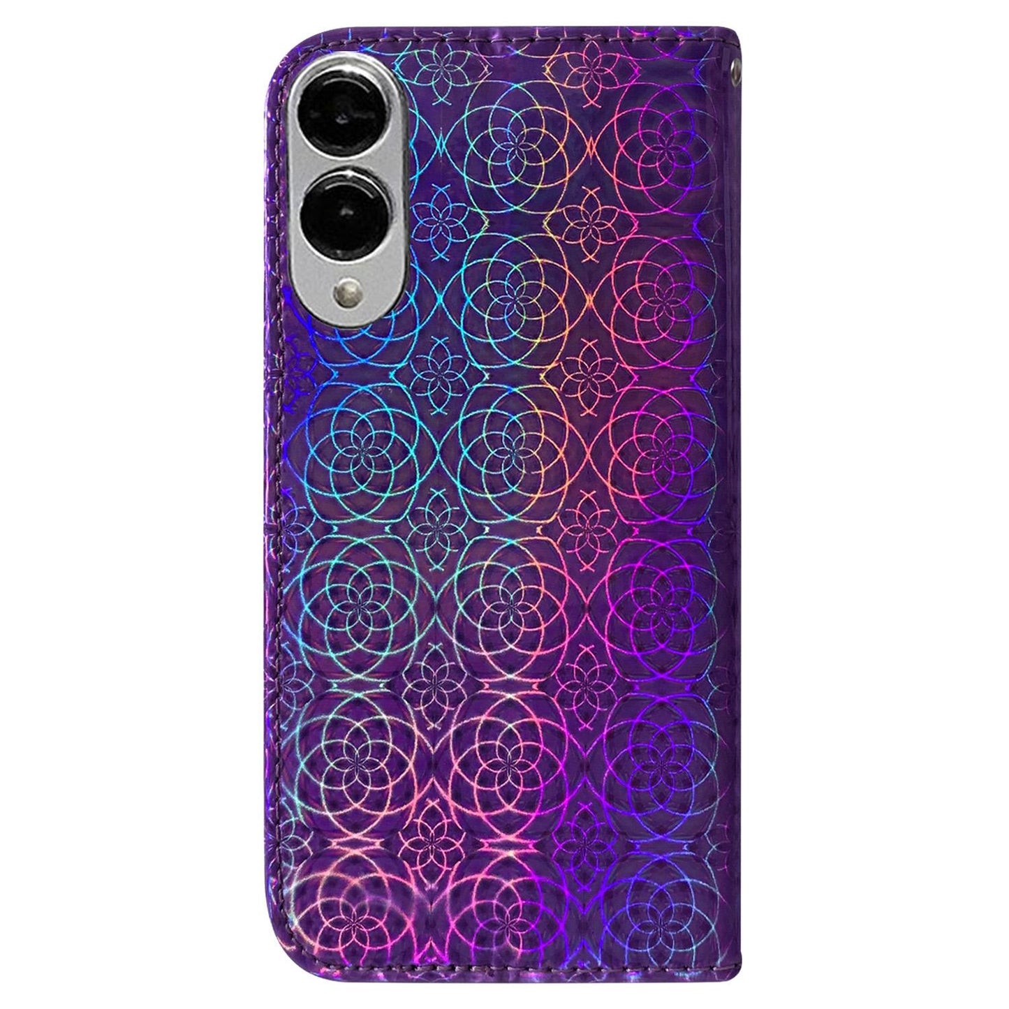 For Samsung Galaxy S25 Edge 5G Colorful Magnetic Buckle Leather Phone Case(Purple)