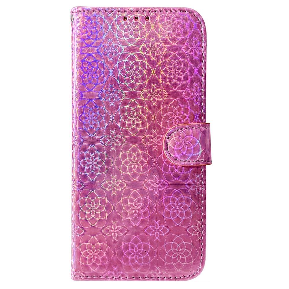 For Samsung Galaxy S25 Edge 5G Colorful Magnetic Buckle Leather Phone Case(Pink)