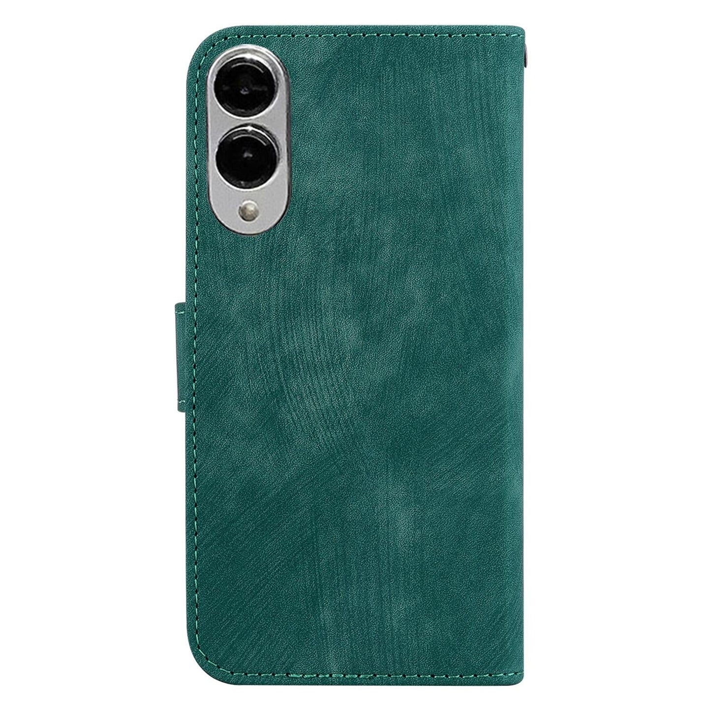 For Samsung Galaxy S25 Edge 5G Little Tiger Embossed Leather Phone Case(Green)