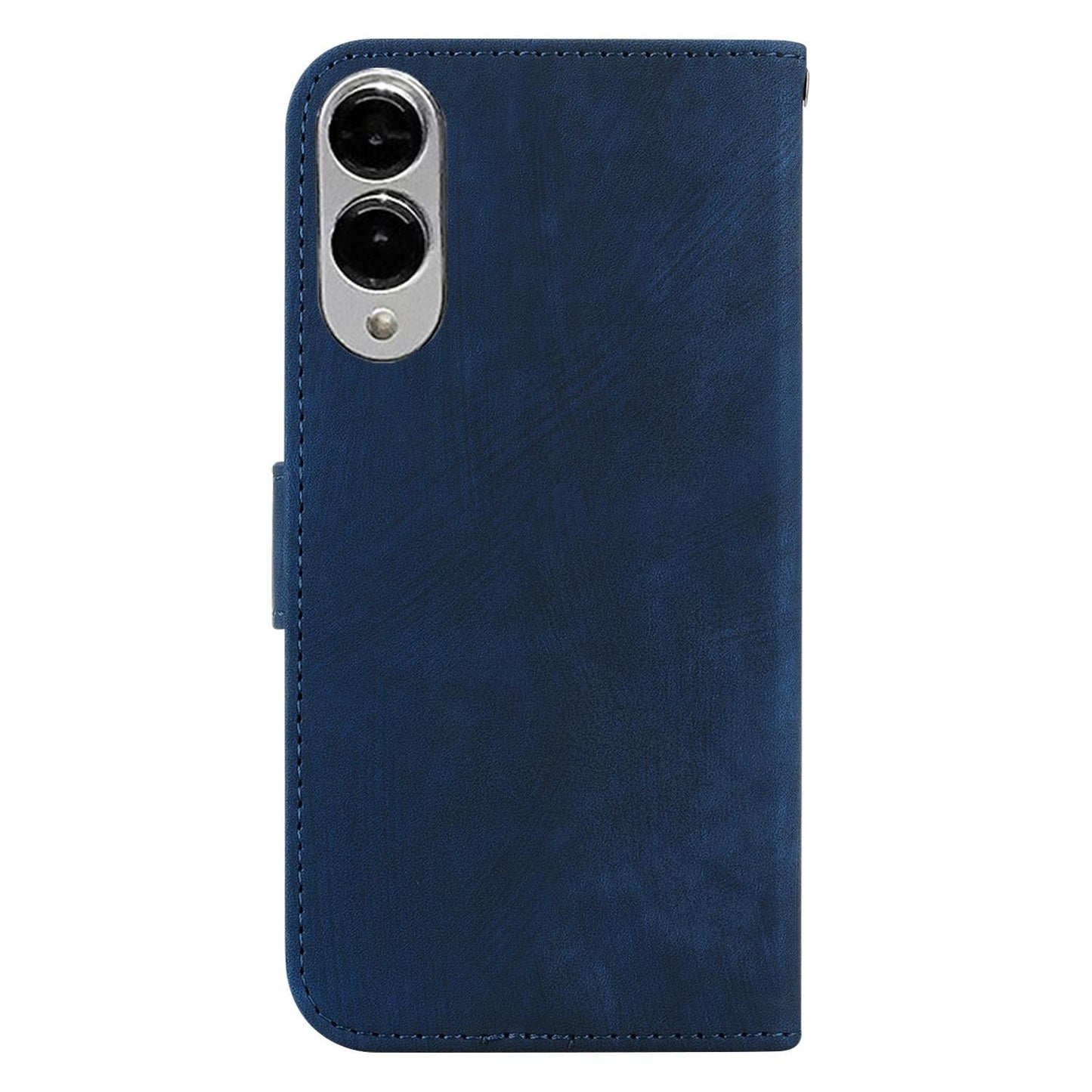 For Samsung Galaxy S25 Edge 5G Little Tiger Embossed Leather Phone Case(Dark Blue)