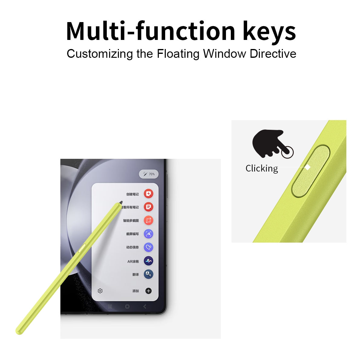 For Samsung Galaxy Z Fold5 Special Electromagnetic Stylus Pen(Green)