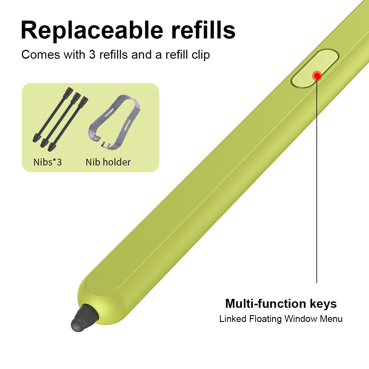 For Samsung Galaxy Z Fold5 Special Electromagnetic Stylus Pen(Green)