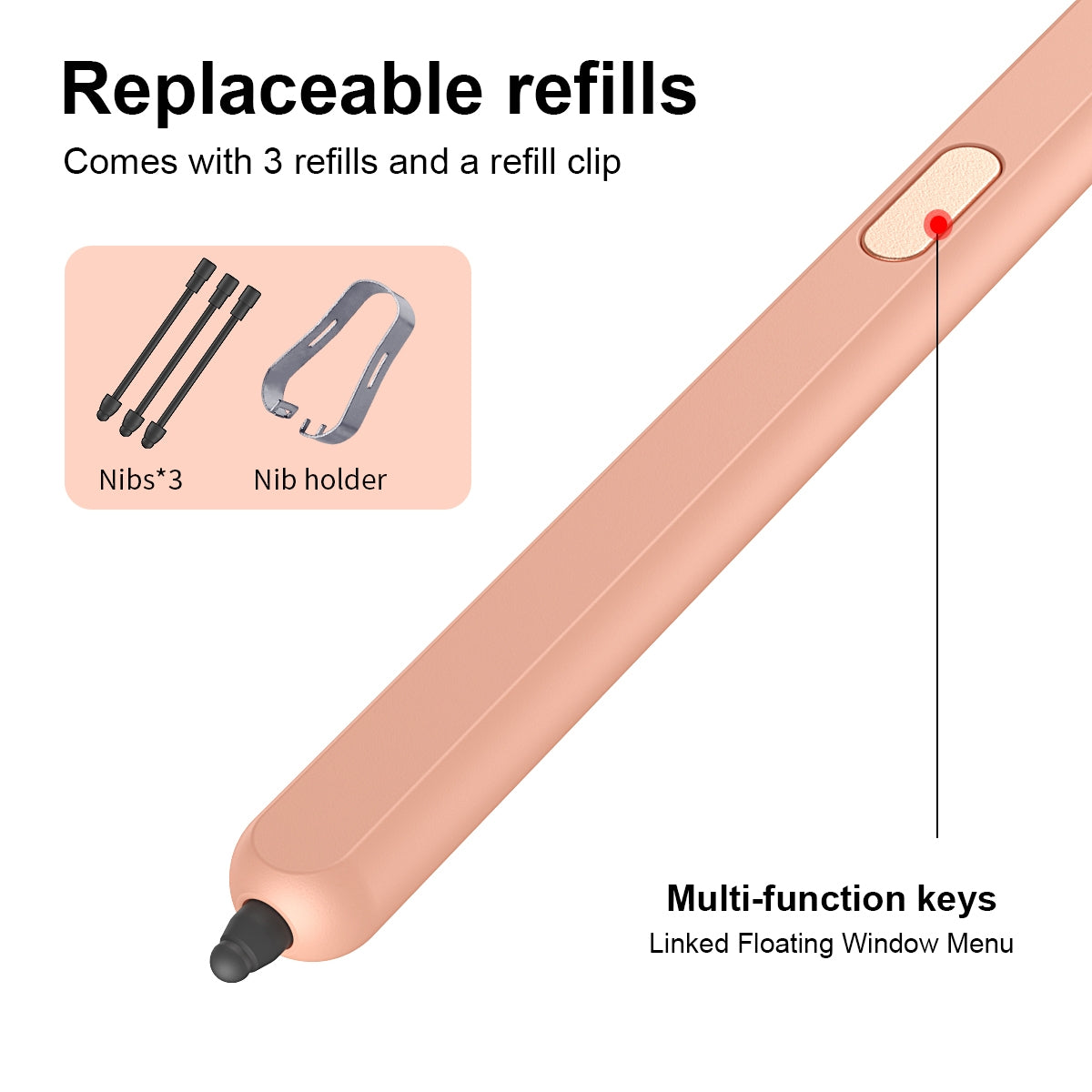 For Samsung Galaxy Z Fold5 Special Electromagnetic Stylus Pen(Pink)