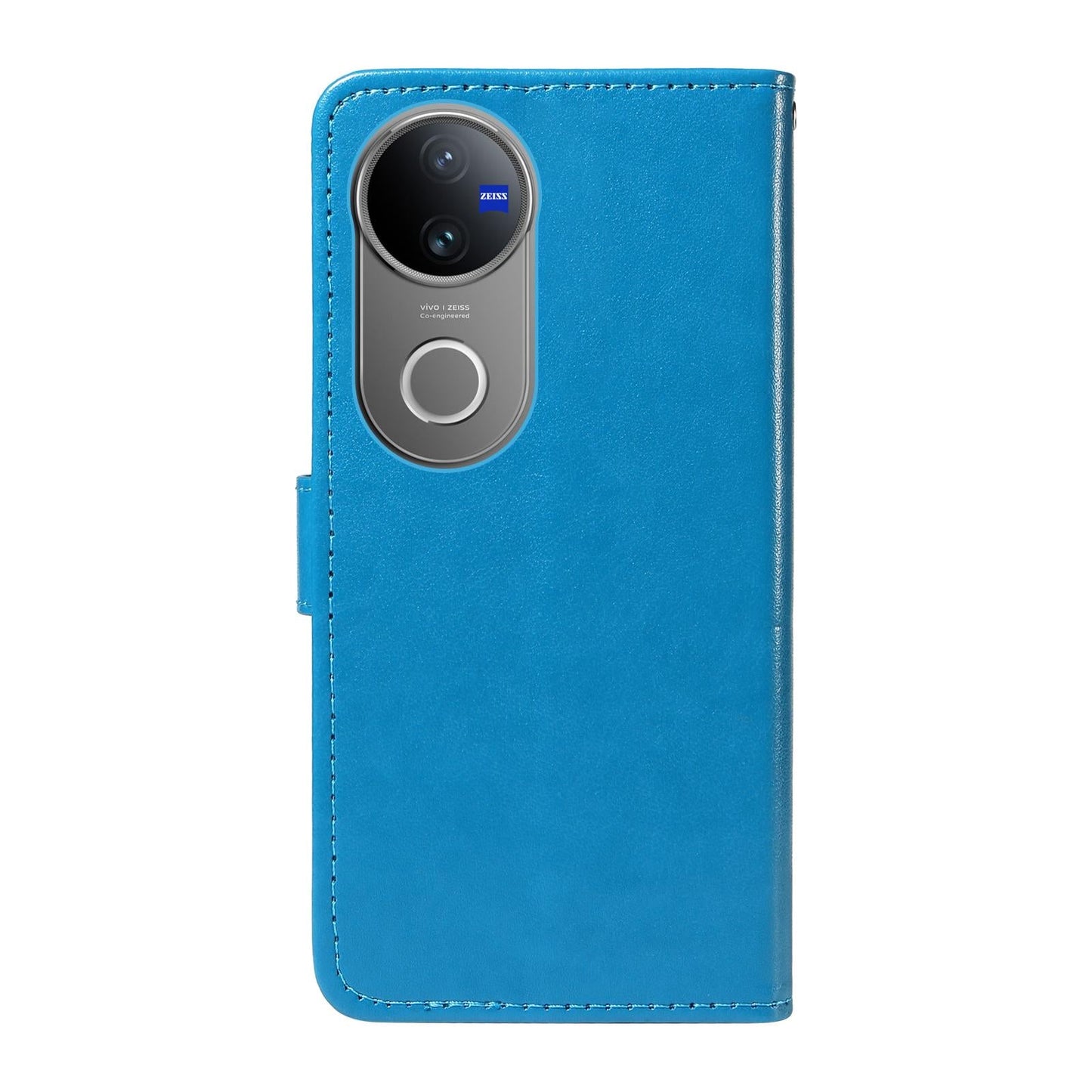 For vivo V50 5G Global Cat and Bee Embossed Flip Leather Phone Case(Blue)