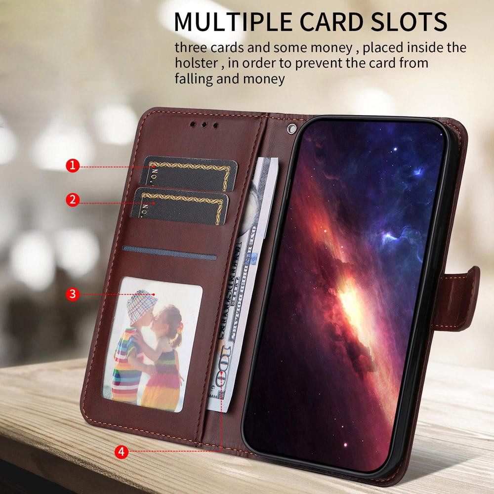 For Samsung Galaxy S25 Edge 5G Classic Calf Texture Flip Leather Phone Case(Brown)