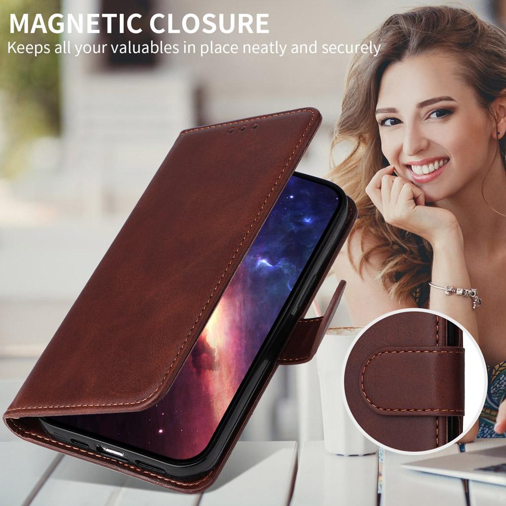 For Samsung Galaxy S25 Edge 5G Classic Calf Texture Flip Leather Phone Case(Brown)