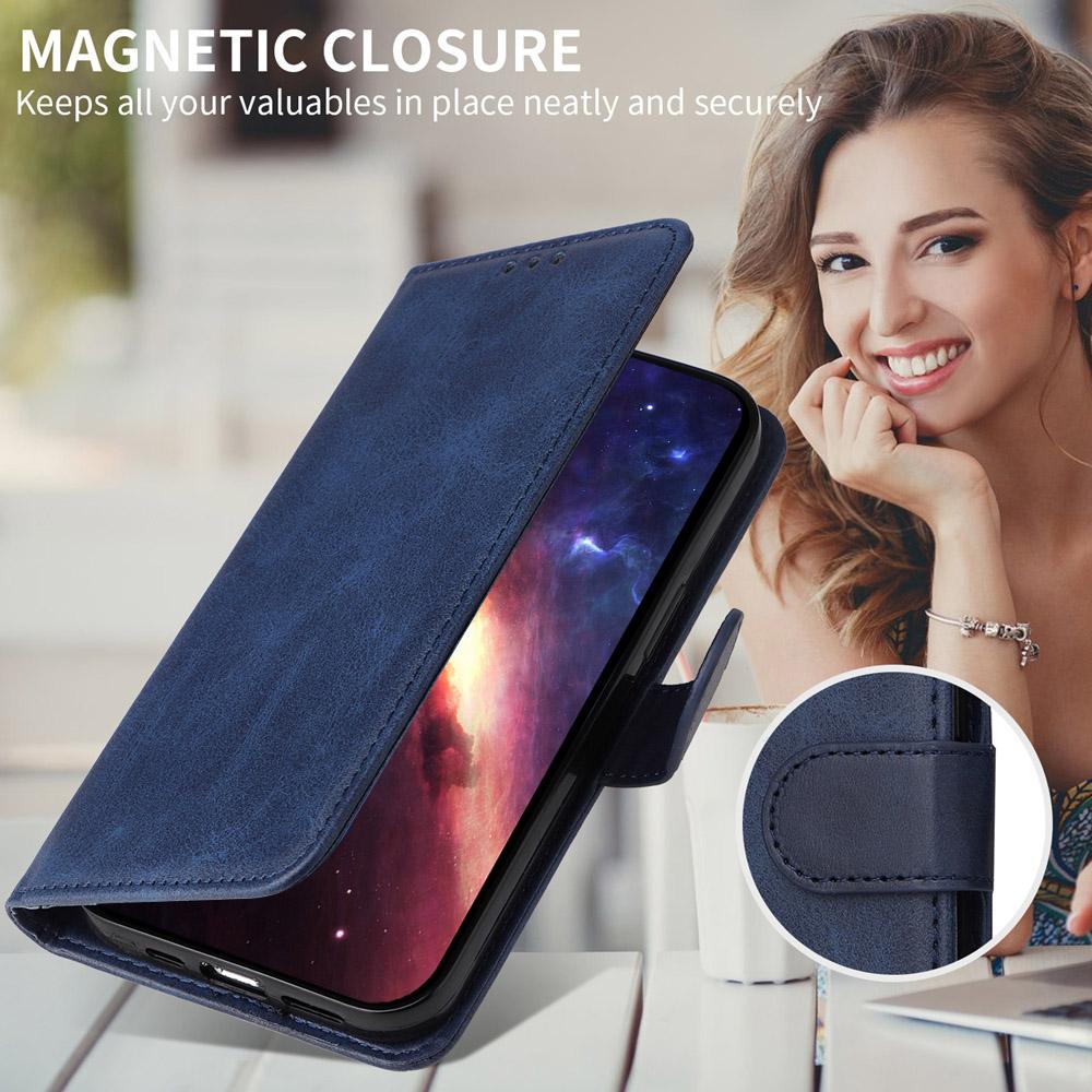 For Samsung Galaxy S25 Edge 5G Classic Calf Texture Flip Leather Phone Case(Blue)
