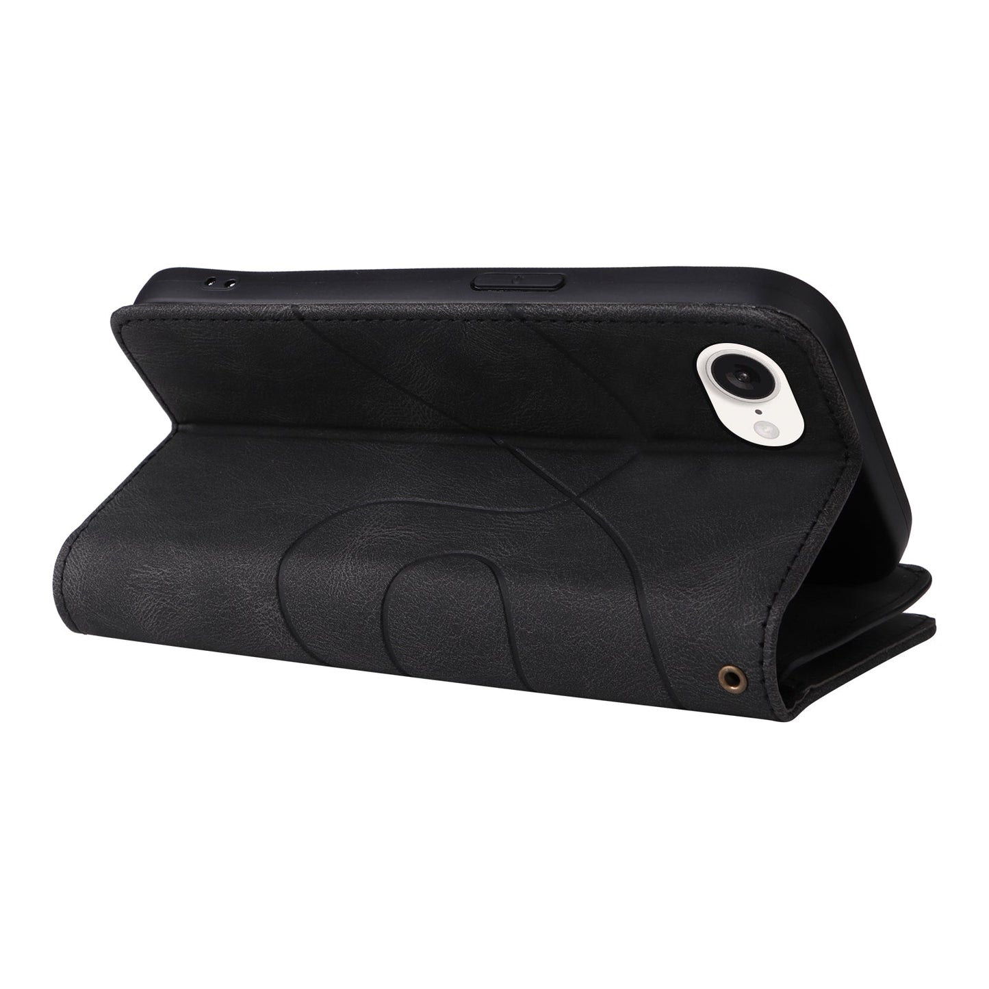 For iPhone 16e Dual-color 9 Card Slots Zipper Wallet Leather Phone Case(Black)