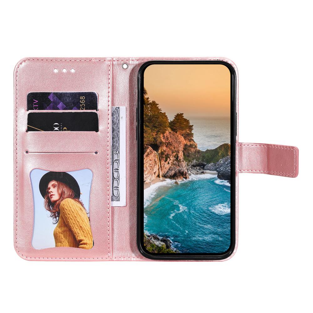 For Samsung Galaxy S25 Edge 5G Seven-petal Flowers Embossing Leather Phone Case(Rose Gold)