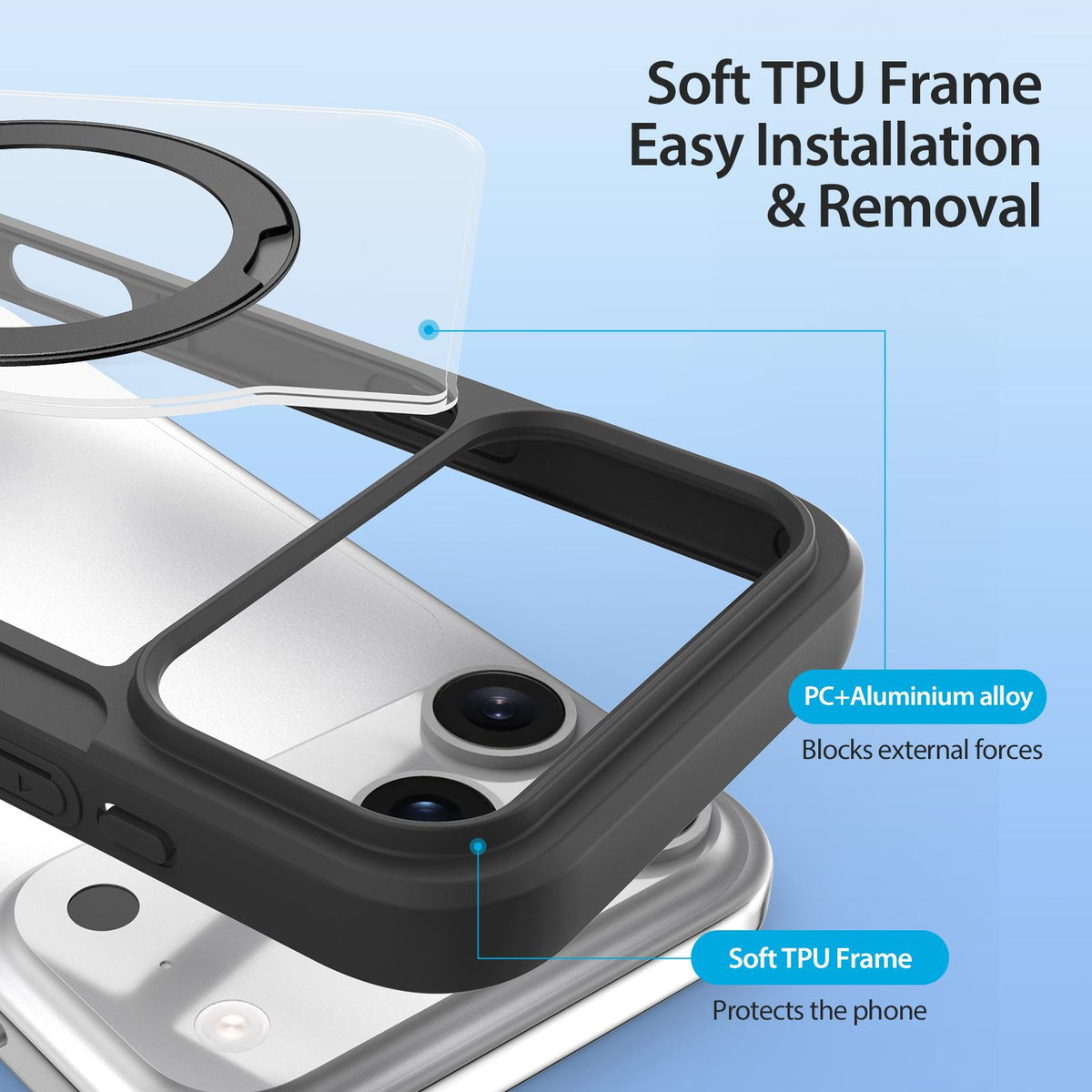 Compatible with iPhone 18 Pro Max & 17 Pro Max DUX DUCIS Skin X Pro Series MagSafe Ring Holder Leather Phone Case - Black