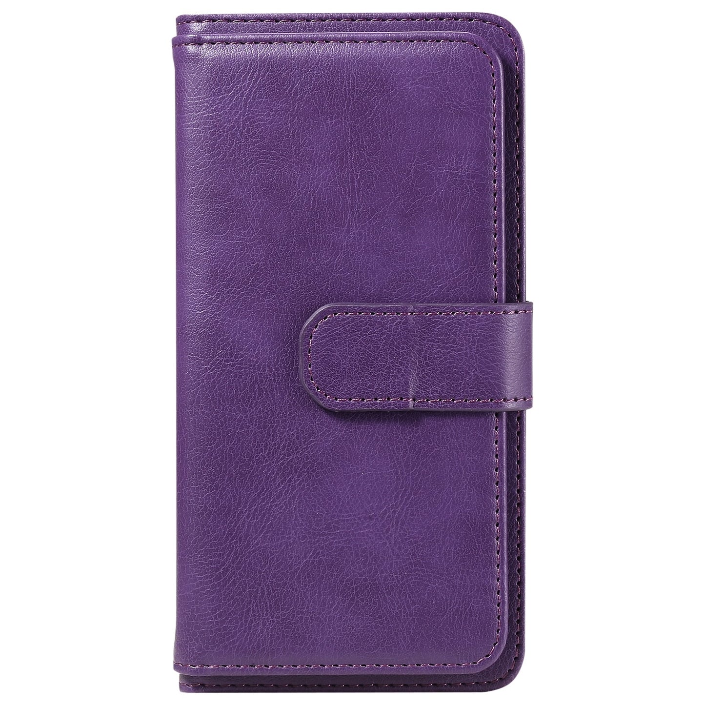 For iPhone 16e Multi-Function Wallet 10 Card Slots Leather Phone Case(Violet)