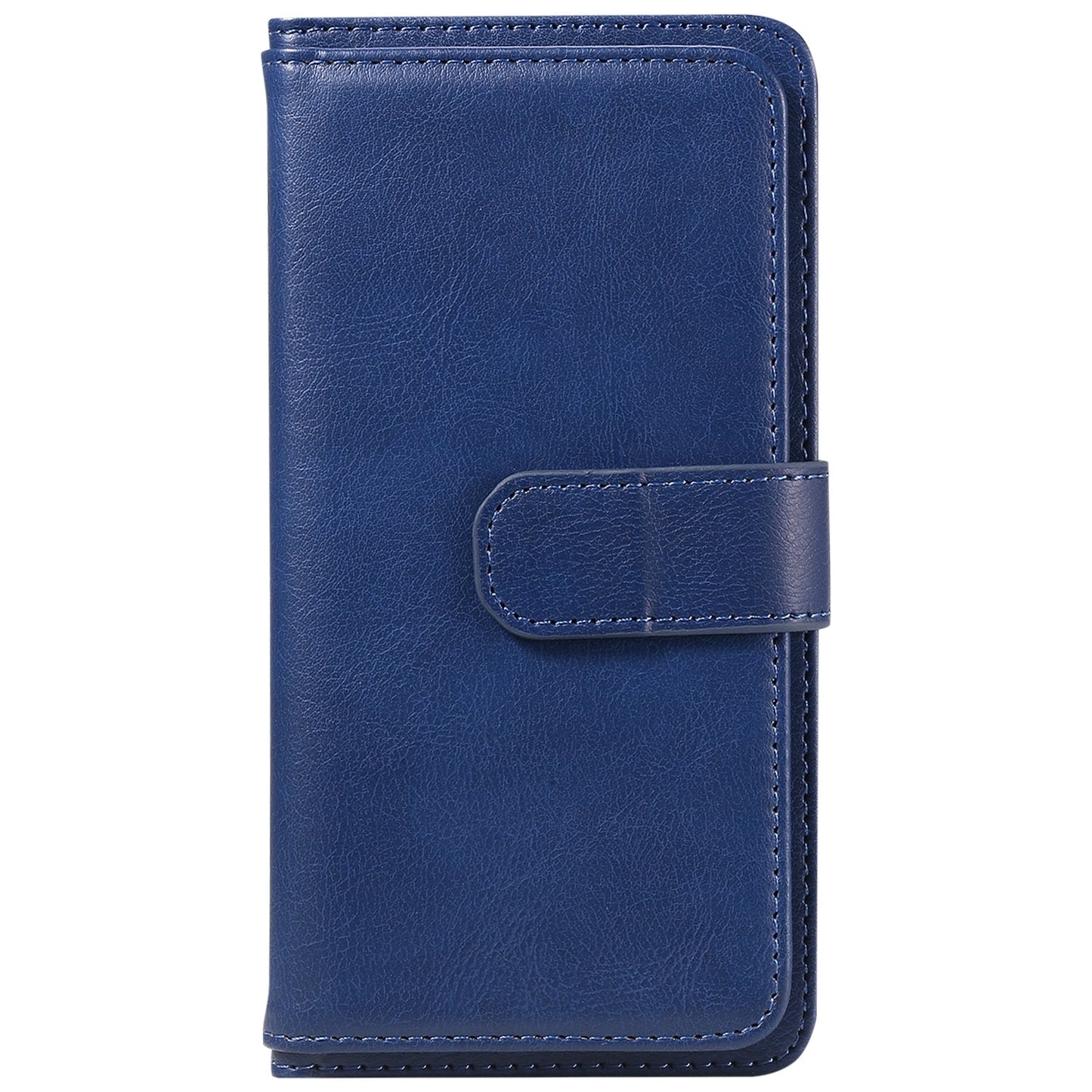 For iPhone 16e Multi-Function Wallet 10 Card Slots Leather Phone Case(Dark Blue)