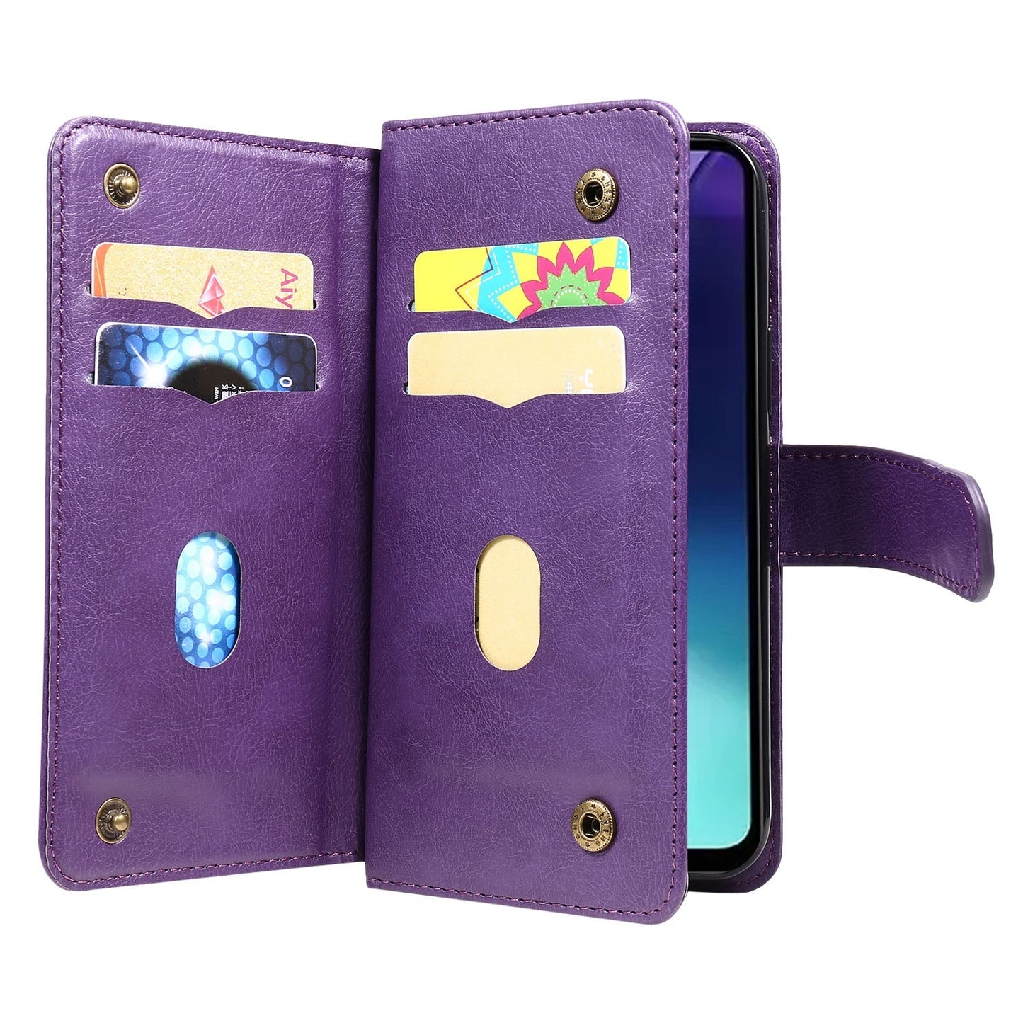 For Redmi 14C 4G Global Multi-Function Wallet 10 Card Slots Leather Phone Case(Violet)