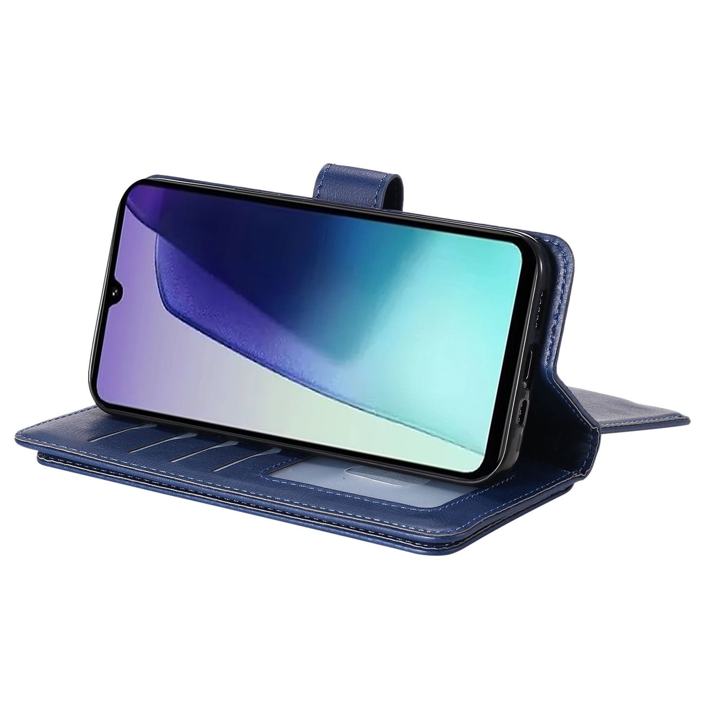 For Redmi 14C 4G Global Multi-Function Wallet 10 Card Slots Leather Phone Case(Dark Blue)