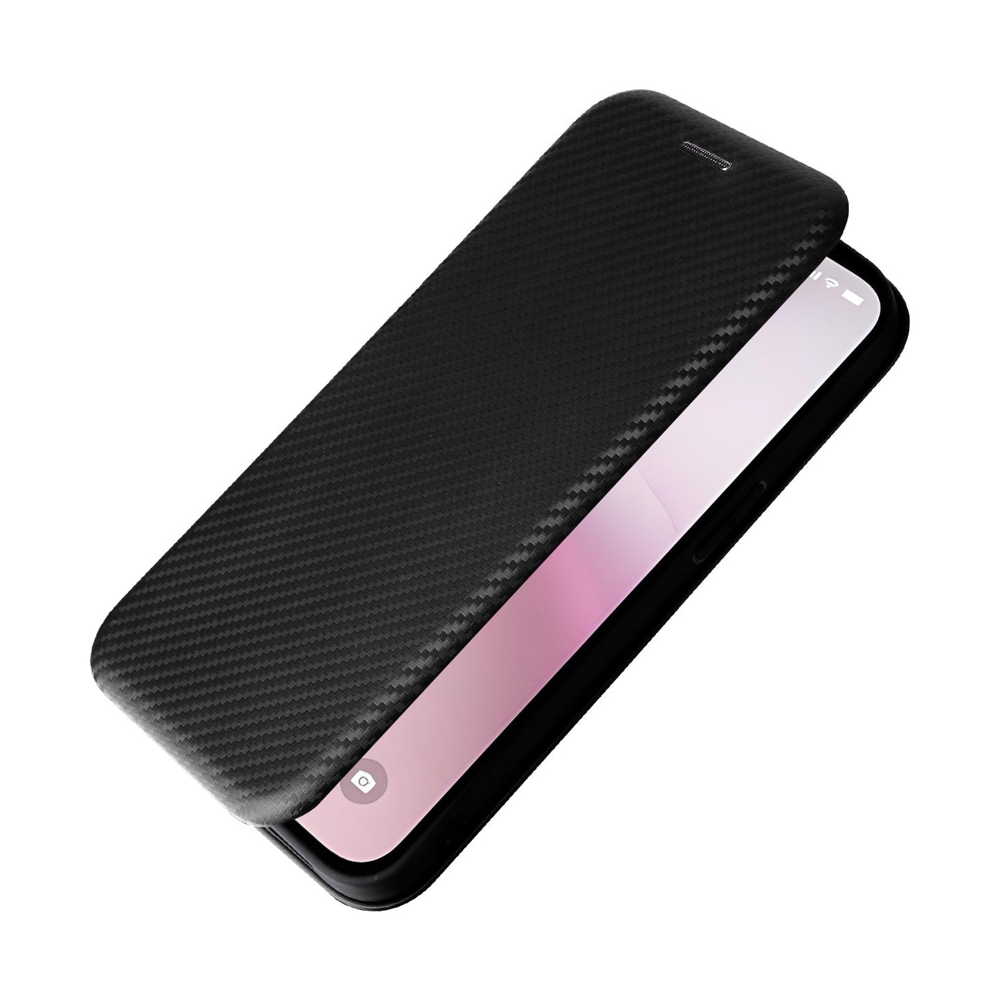 For iPhone 16e Carbon Fiber Texture Flip Leather Phone Case(Black)