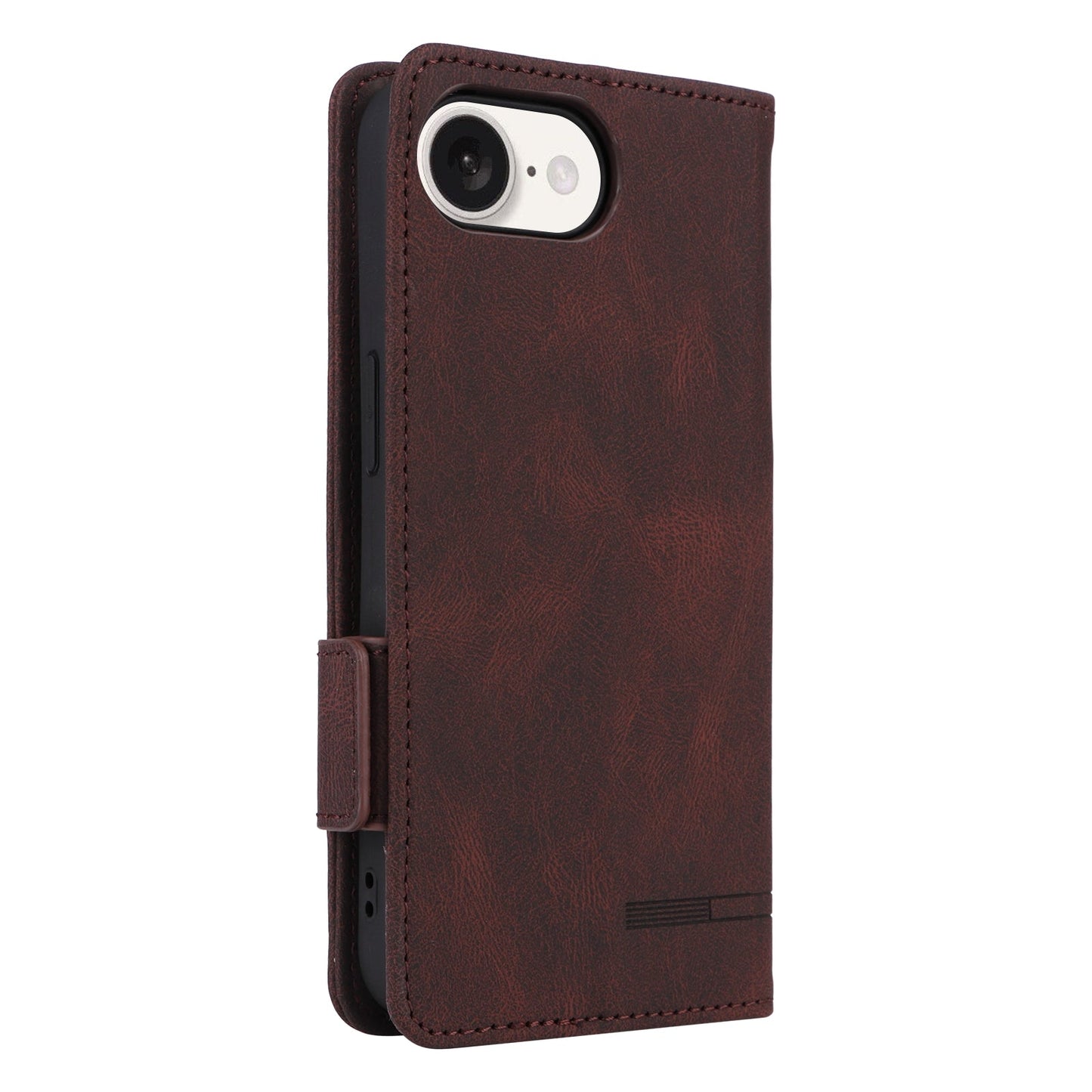 For iPhone 16e Magnetic Clasp Leather Phone Case(Brown)