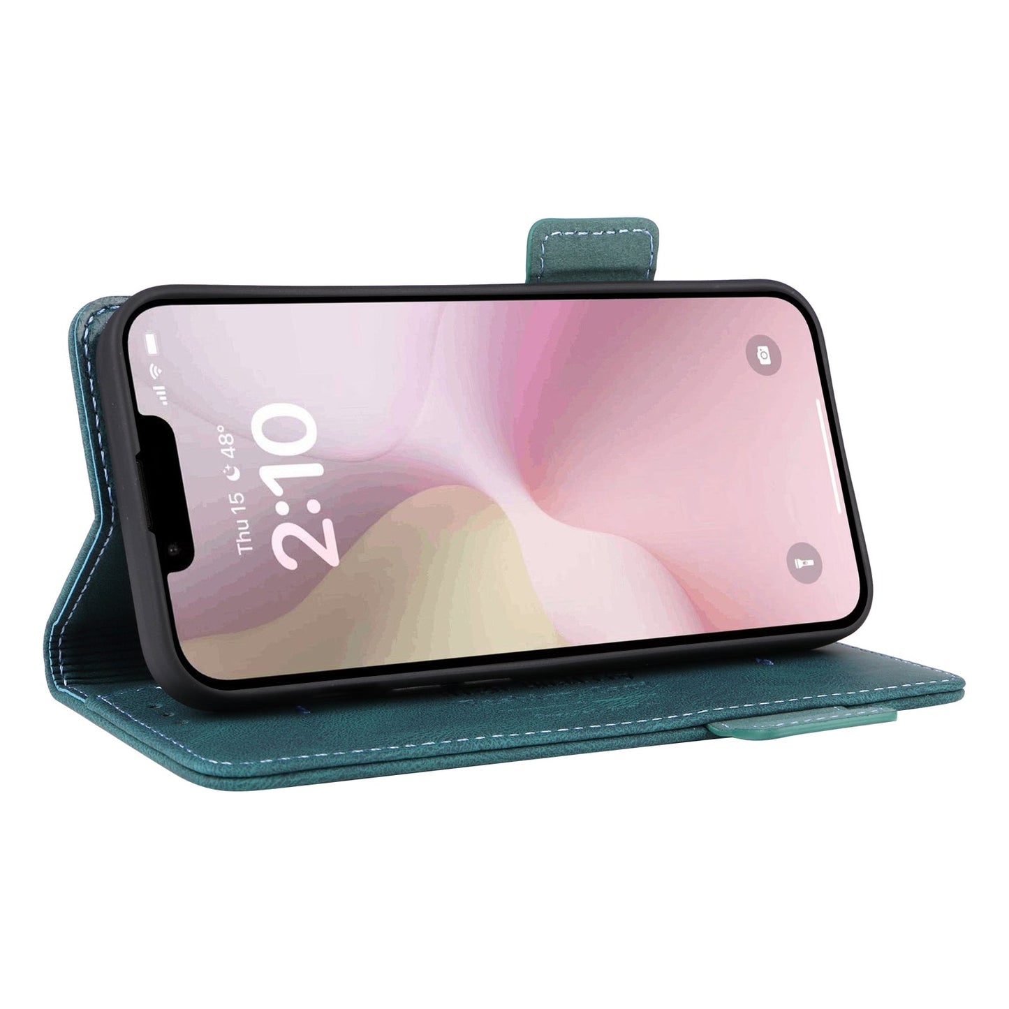 For iPhone 16e Magnetic Clasp Leather Phone Case(Green)