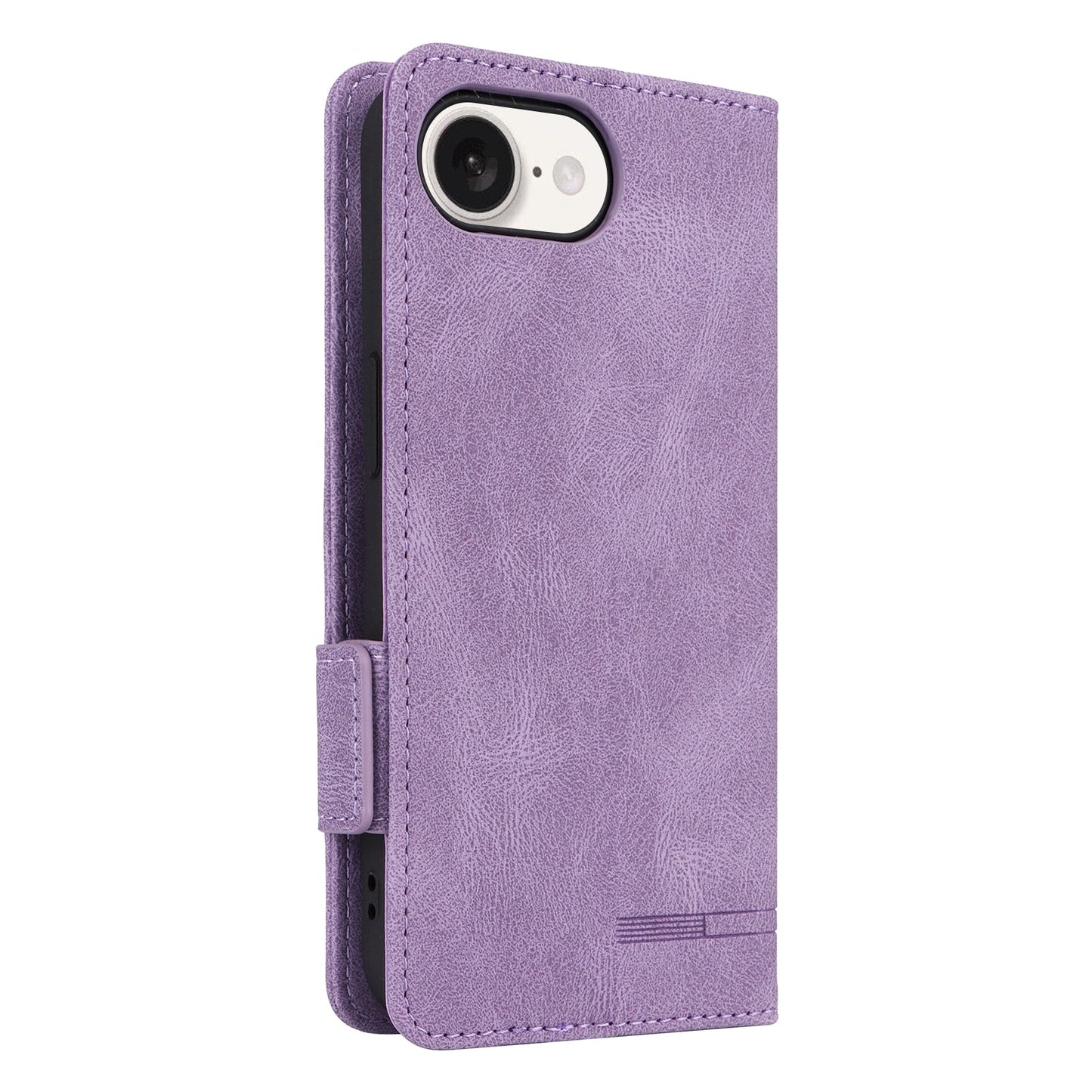 For iPhone 16e Magnetic Clasp Leather Phone Case(Purple)