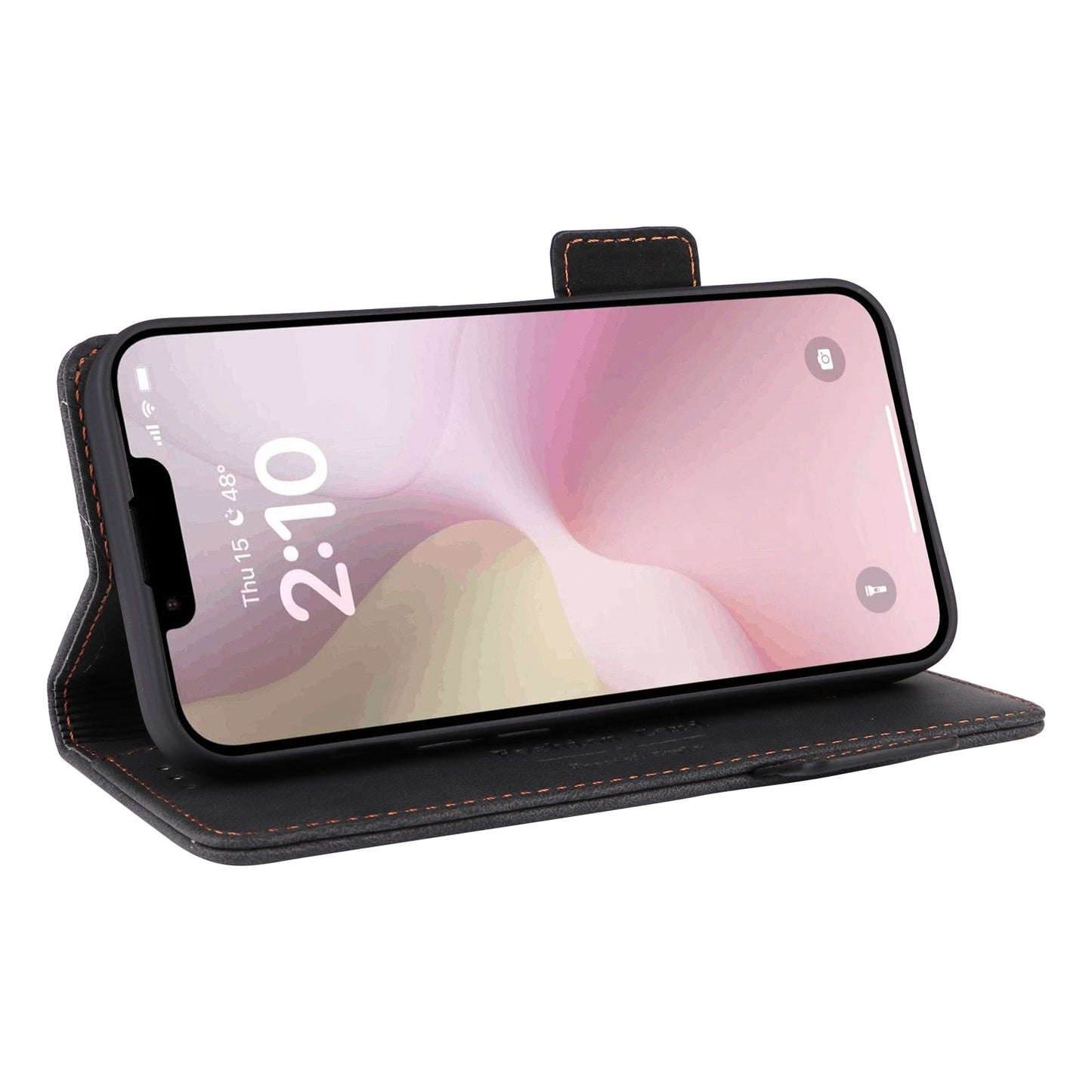 For iPhone 16e Magnetic Clasp Leather Phone Case(Black)