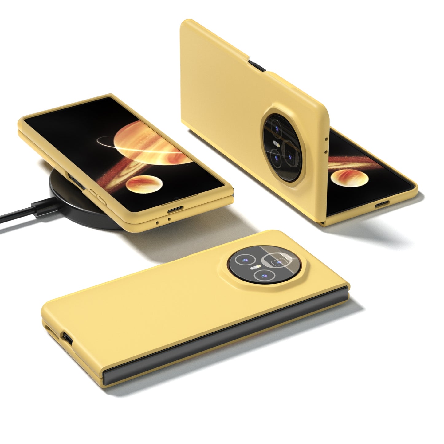 For Honor Magic V3 Skin Feel PC Phone Case(Yellow)