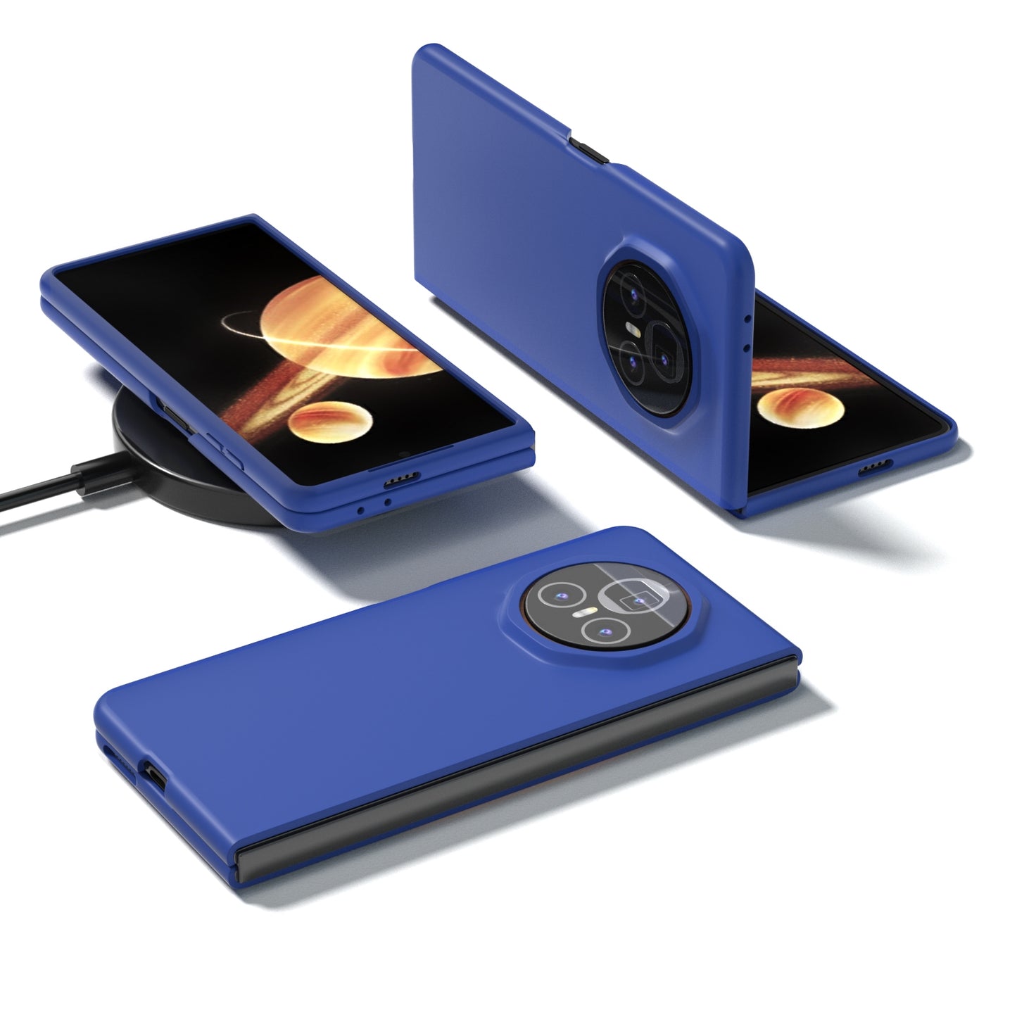 For Honor Magic V3 Skin Feel PC Phone Case(Deep Blue)