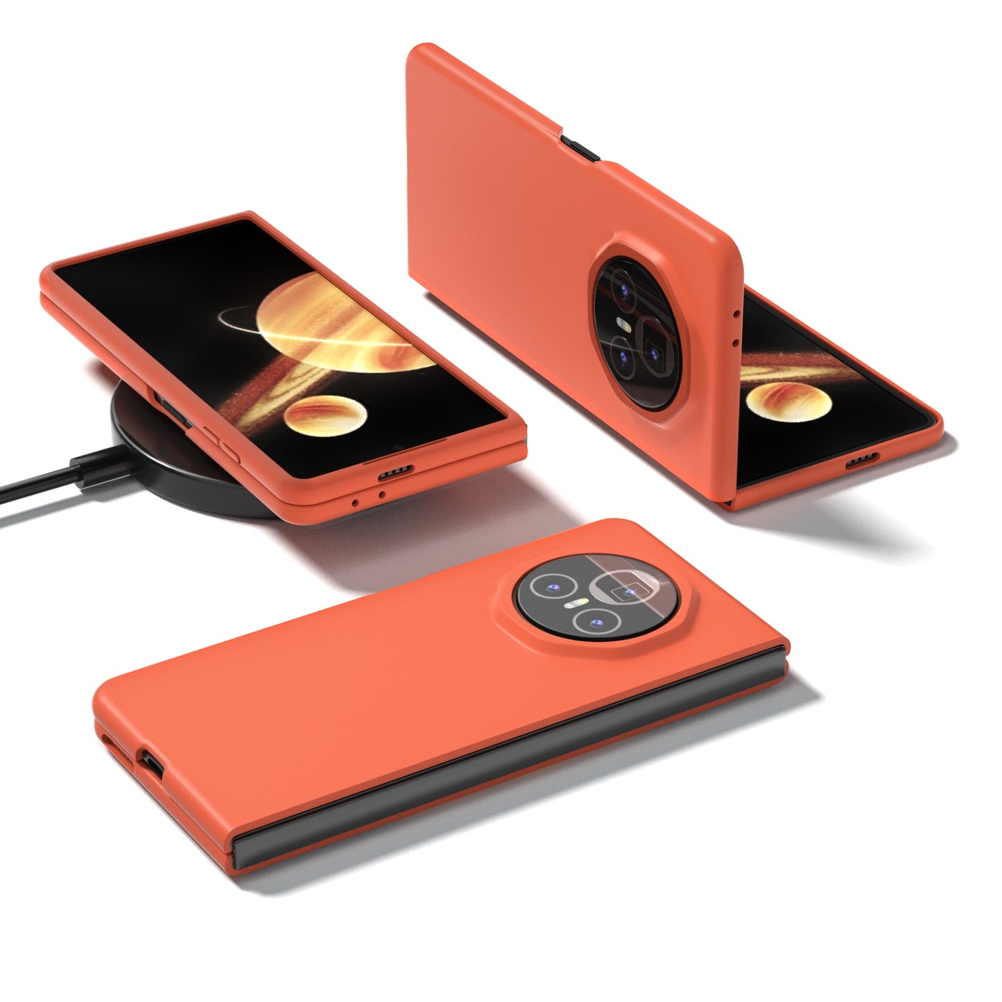 For Honor Magic V3 Skin Feel PC Phone Case(Orange)