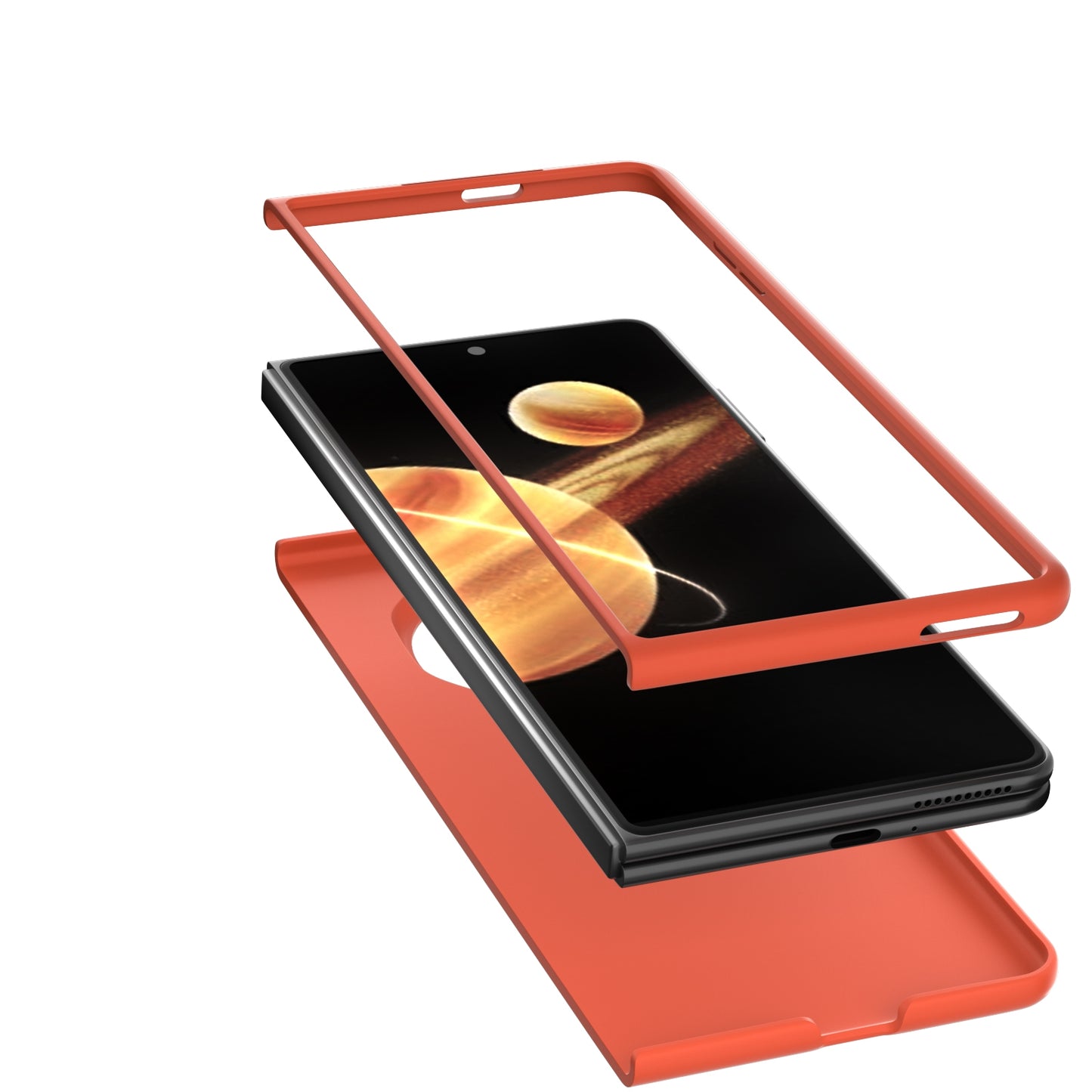 For Honor Magic V3 Skin Feel PC Phone Case(Orange)