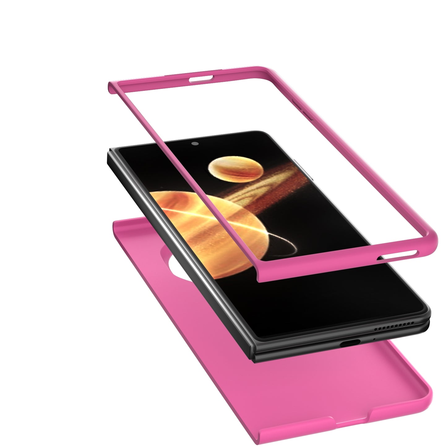 For Honor Magic V3 Skin Feel PC Phone Case(Rose Red)