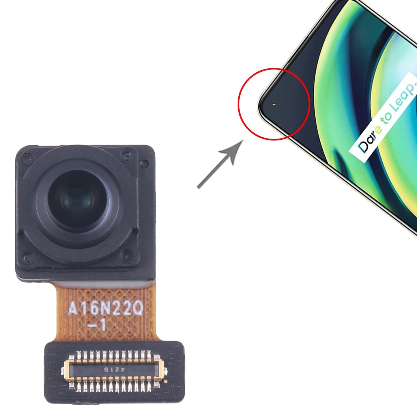 For Realme Q3 Pro 5G Original Front Facing Camera