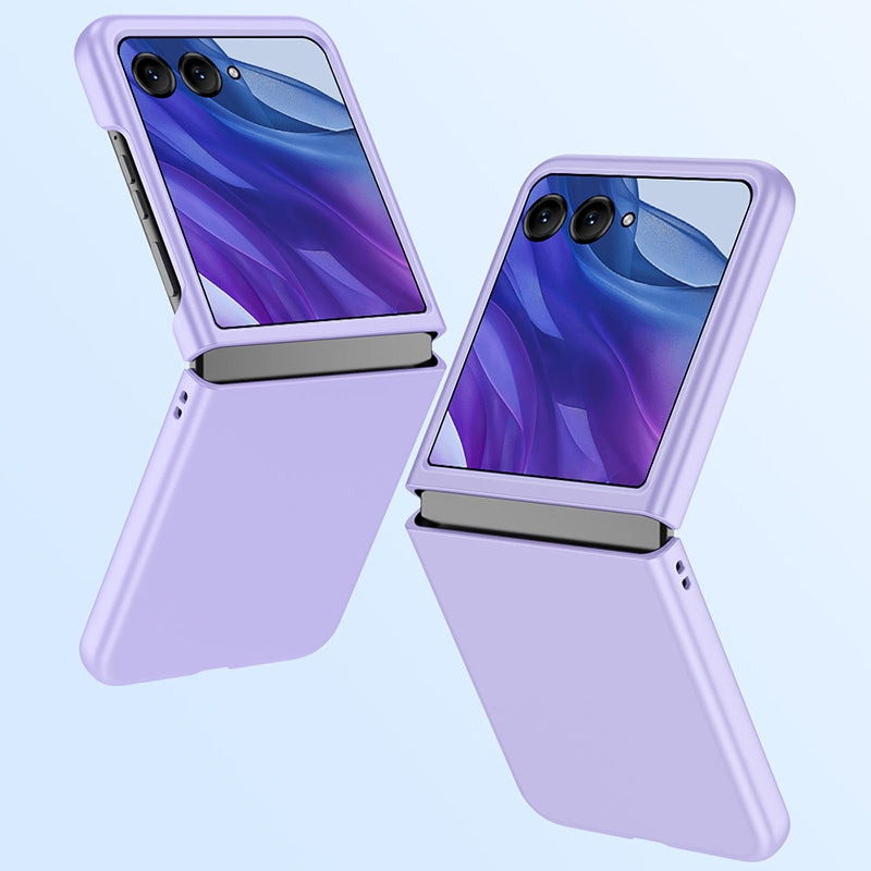 For Motorola Razr 50 Ultra Fuel Injection PC Skin Feel Phone Case(Purple)