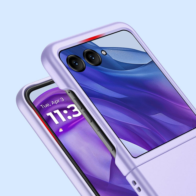 For Motorola Razr 50 Ultra Fuel Injection PC Skin Feel Phone Case(Purple)