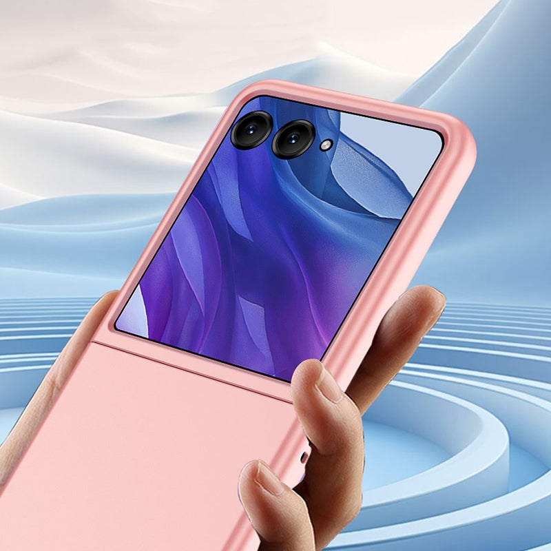 For Motorola Razr 50 Ultra Fuel Injection PC Skin Feel Phone Case(Pink)