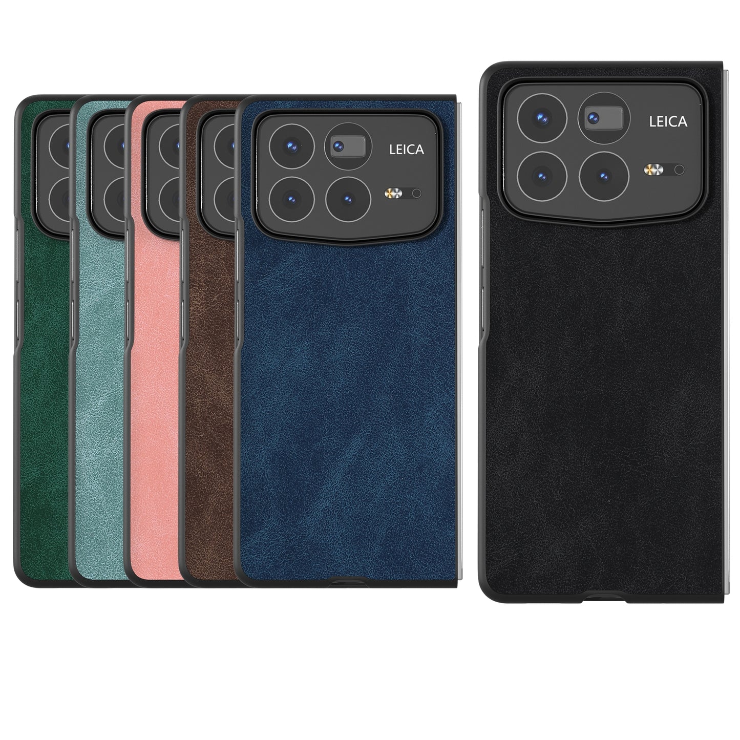 For Xiaomi Mix Fold 4 Black Frame PU Leather Full Coverage Phone Case(Pink)