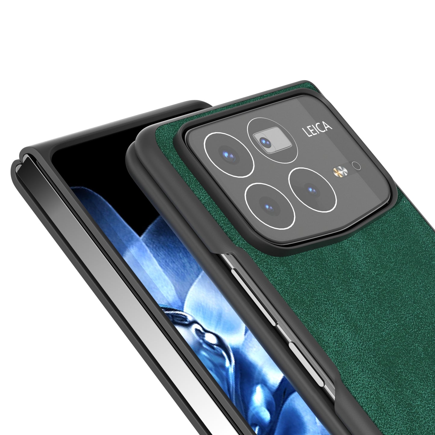 For Xiaomi Mix Fold 4 Black Frame PU Leather Full Coverage Phone Case(Green)