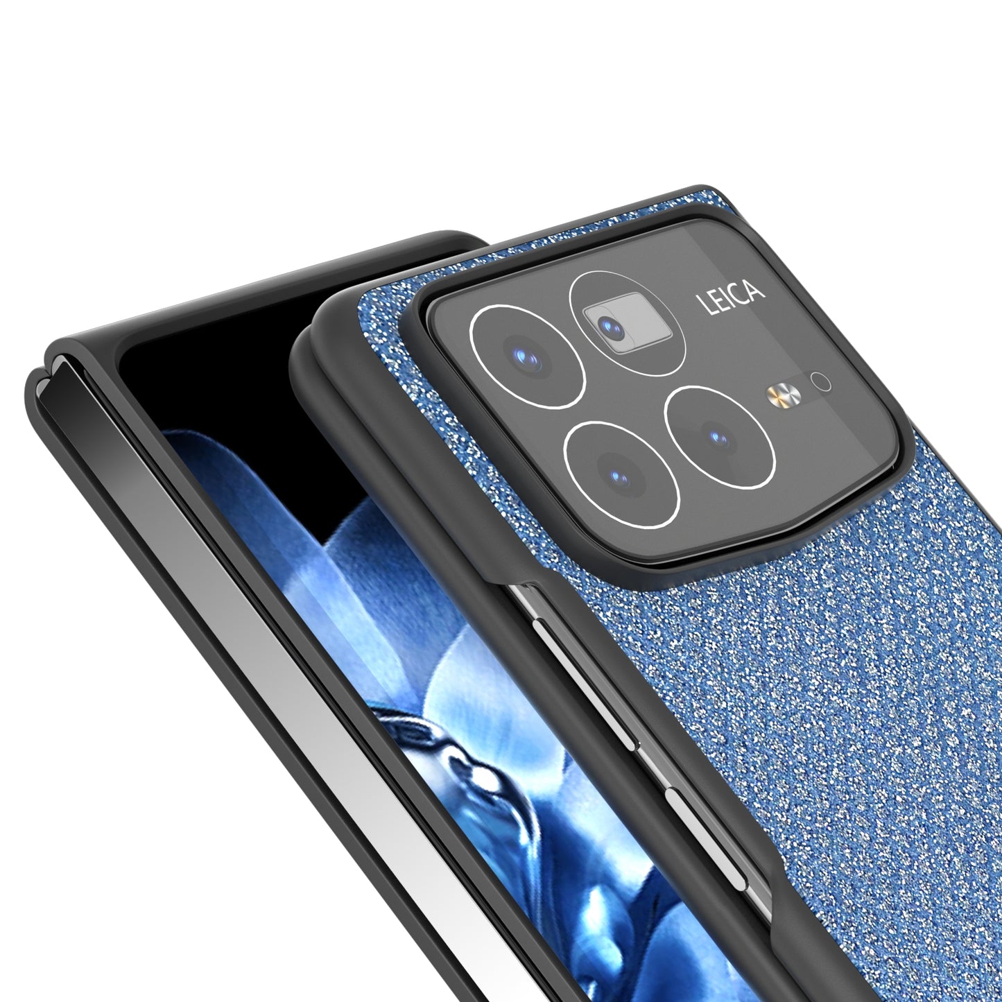 For Xiaomi Mix Fold 4 Diamond Frame Edge Full Coverage Phone Case(Sapphire Blue)