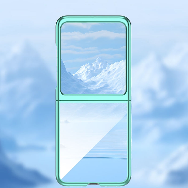 For Motorola Razr 50 Ultra Super Thin Electroplating Transparent Folding Phone Case(Green)