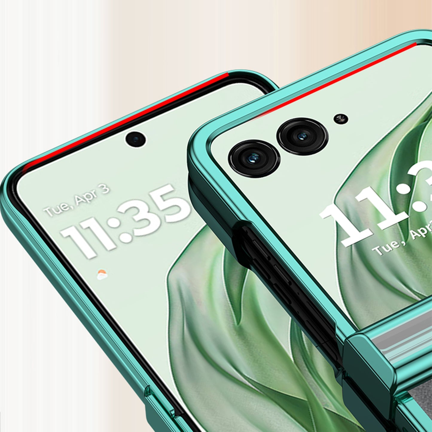 For Motorola Razr 50 Ultra Three Parts 6D Electroplating PC Shockproof Phone Case(Gold)