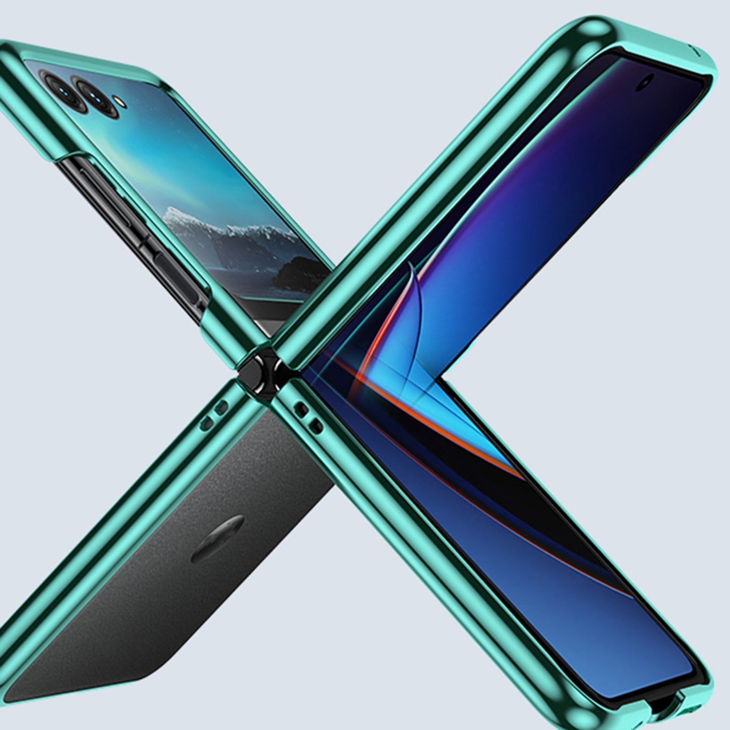 For Motorola Razr 50 Ultra 6D Electroplating PC Shockproof Phone Case(Silver)