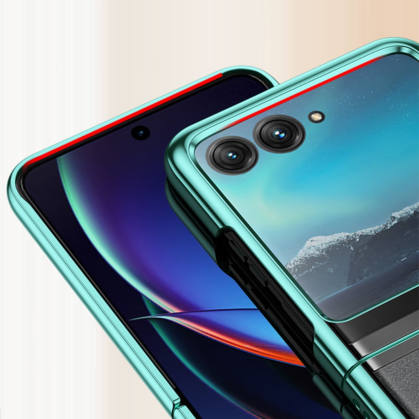 For Motorola Razr 50 Ultra 6D Electroplating PC Shockproof Phone Case(Silver)