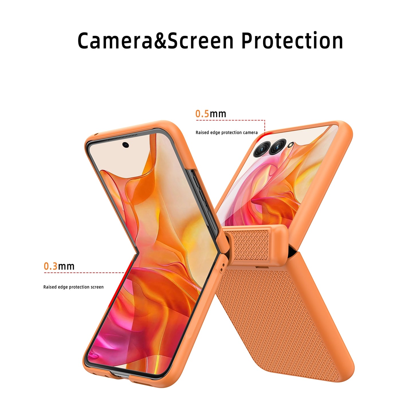 For Motorola Razr 50 Ultra Integrated Fold Hinge Grid Texture Phone Case(Purple)