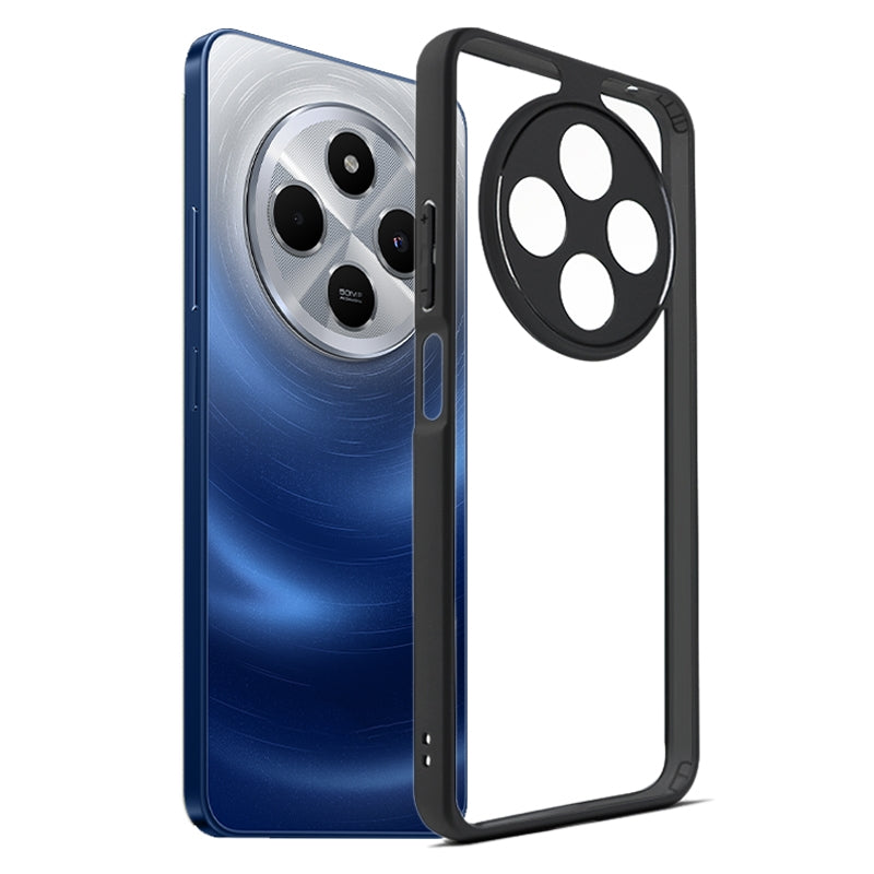 For Redmi 14C 4G Frosted TPU Hybrid Transparent PC Phone Case