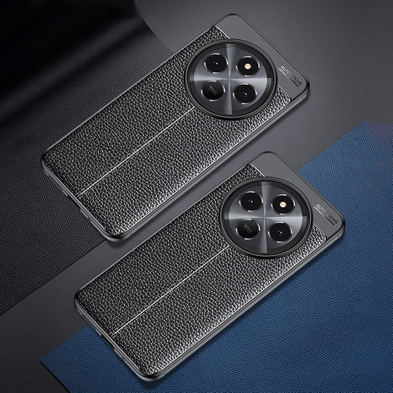 For Redmi 14C 4G Litchi Texture Shockproof TPU Phone Case(Black)