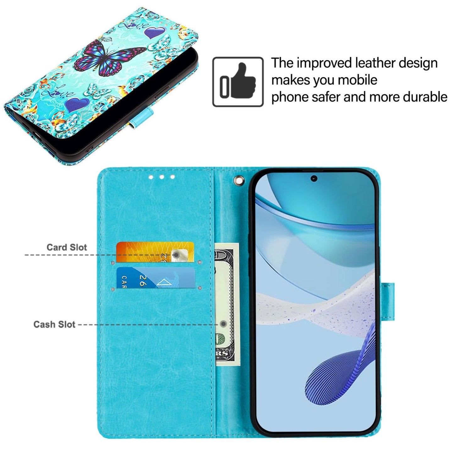 For Samsung Galaxy S25 Edge 5G Colored Drawing Pattern Plain Weave Leather Phone Case(Love Butterfly)