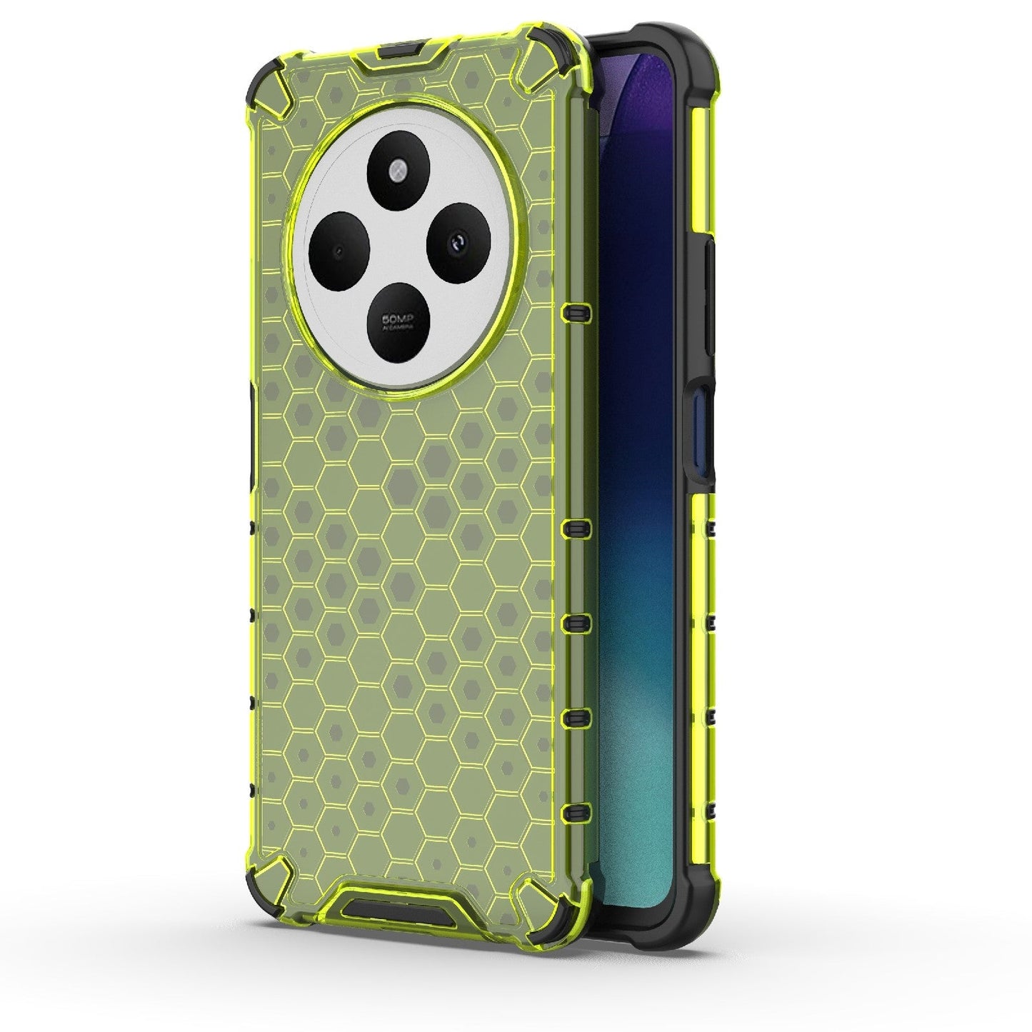 For Redmi 14C 4G Honeycomb Shockproof Phone Case(Green)